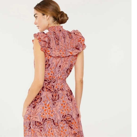 Likely Levine Midi Dress Size 4 High Neck Tie Waist EUC - Picture 2 of 14